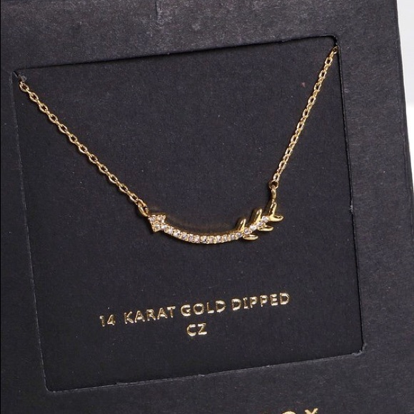 14K Gold Dipped Arrow Necklace - Picture 2 of 3